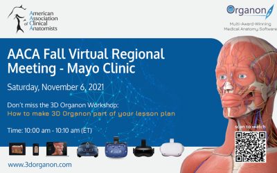 3D Organon at the 2021 AACA Fall Virtual Regional Meeting – Mayo Clinic