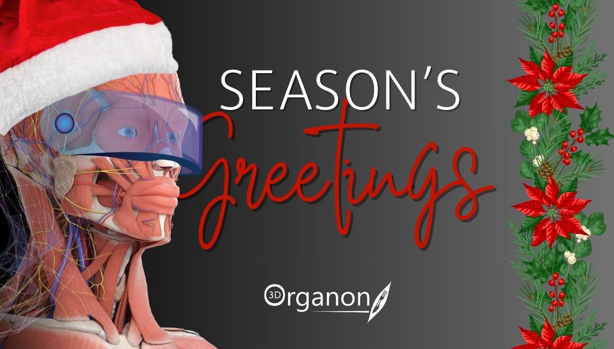 Seasons Greetings A festive image featuring a warm winter scene with snow-covered trees, twinkling lights, and colorful ornaments. The text 'Season's Greetings' is elegantly written in a cursive font, surrounded by holiday decorations, creating a joyful and cheerful atmosphere