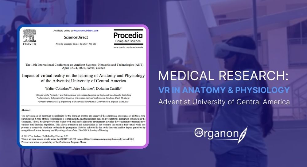 Virtual Reality Boosts Anatomy Education: New Study Highlights 3D Organon’s Impact