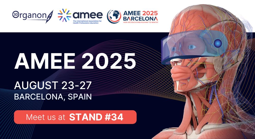 3D Organon will once again be participating in the AMEE Annual Conference, taking place, this year, in the vibrant city of Barcelona, Spain, from 23–27 August.
