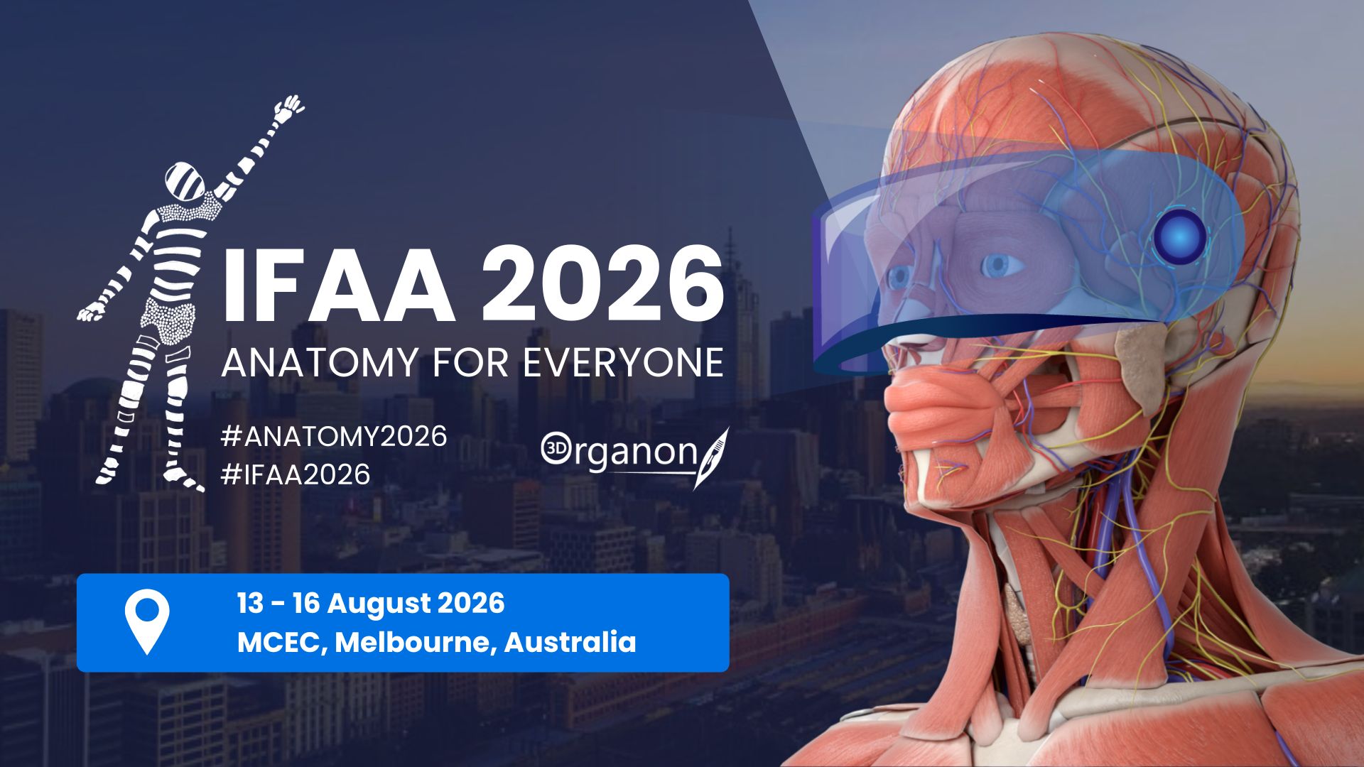 3DOrganon_IFAA_2026 3D Organon will be exhibiting at the 22nd Congress of the International Federation of Associations of Anatomists 2026 (IFAA), in Melbourne.